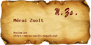 Mérai Zsolt névjegykártya